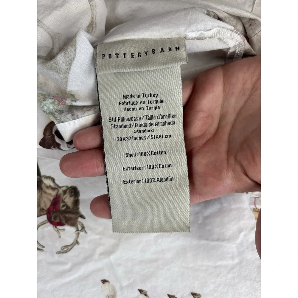 Pottery Barn Silly Stag Queen Sheet Set Flat Fitted + 2 Standard Pillowcases